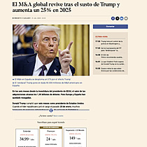 El M&A global revive tras el susto de Trump y aumenta un 25% en 2025